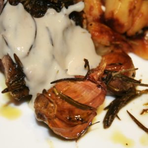 Epaule d agneau a la creme d ail