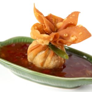 Ballotins thais frits au porc et kaffir