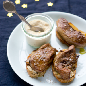 toasts croustillants au foie gras poele