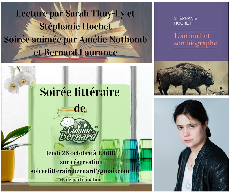 Première Soirée Littéraire le jeudi 26 octobre à 19h00