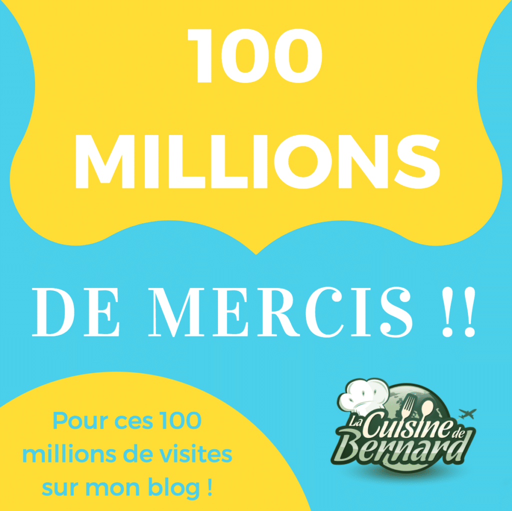 Plus de 100.000.000 de visites sur le blog !!