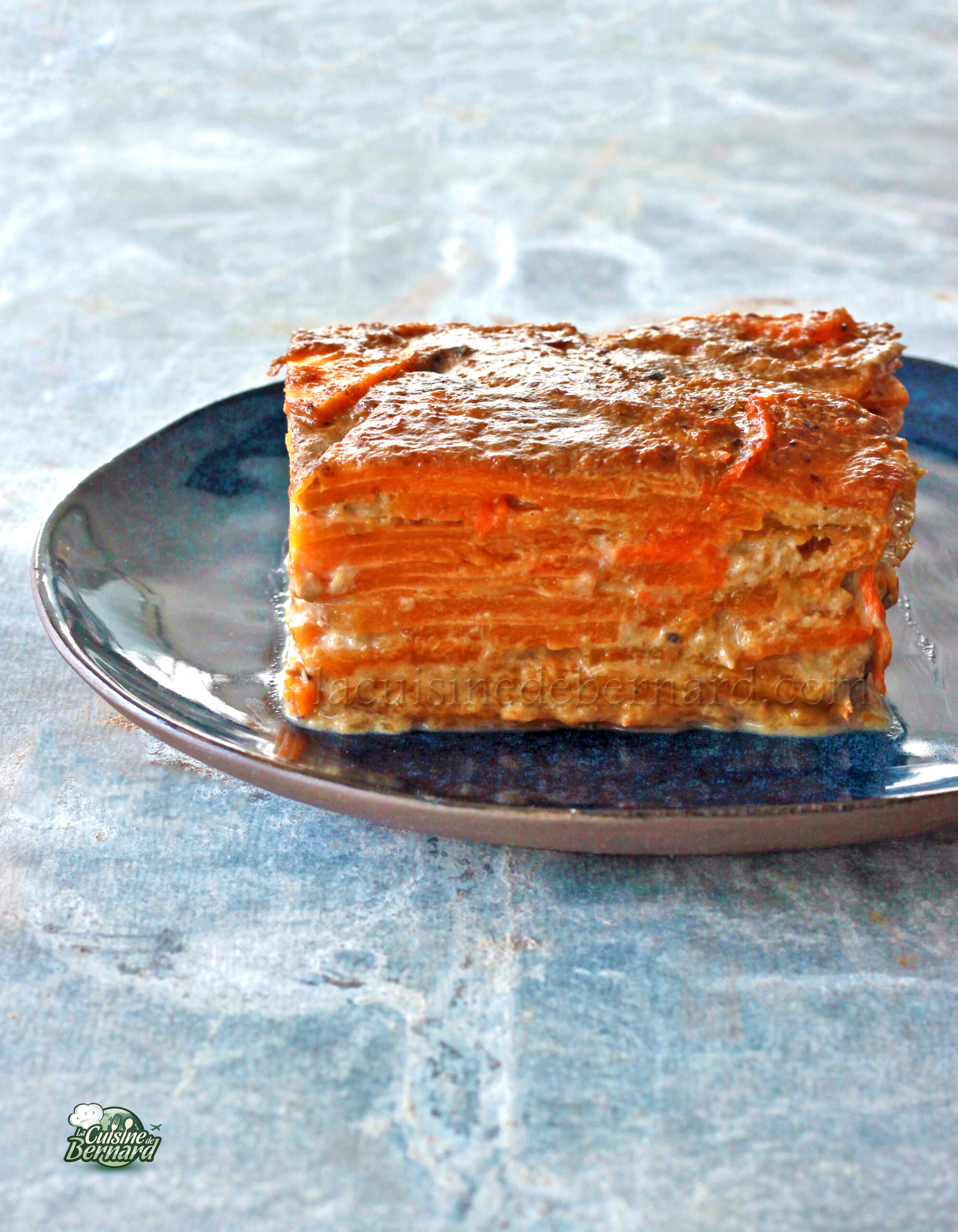 Gratin de courge butternut à la crème de cèpes
