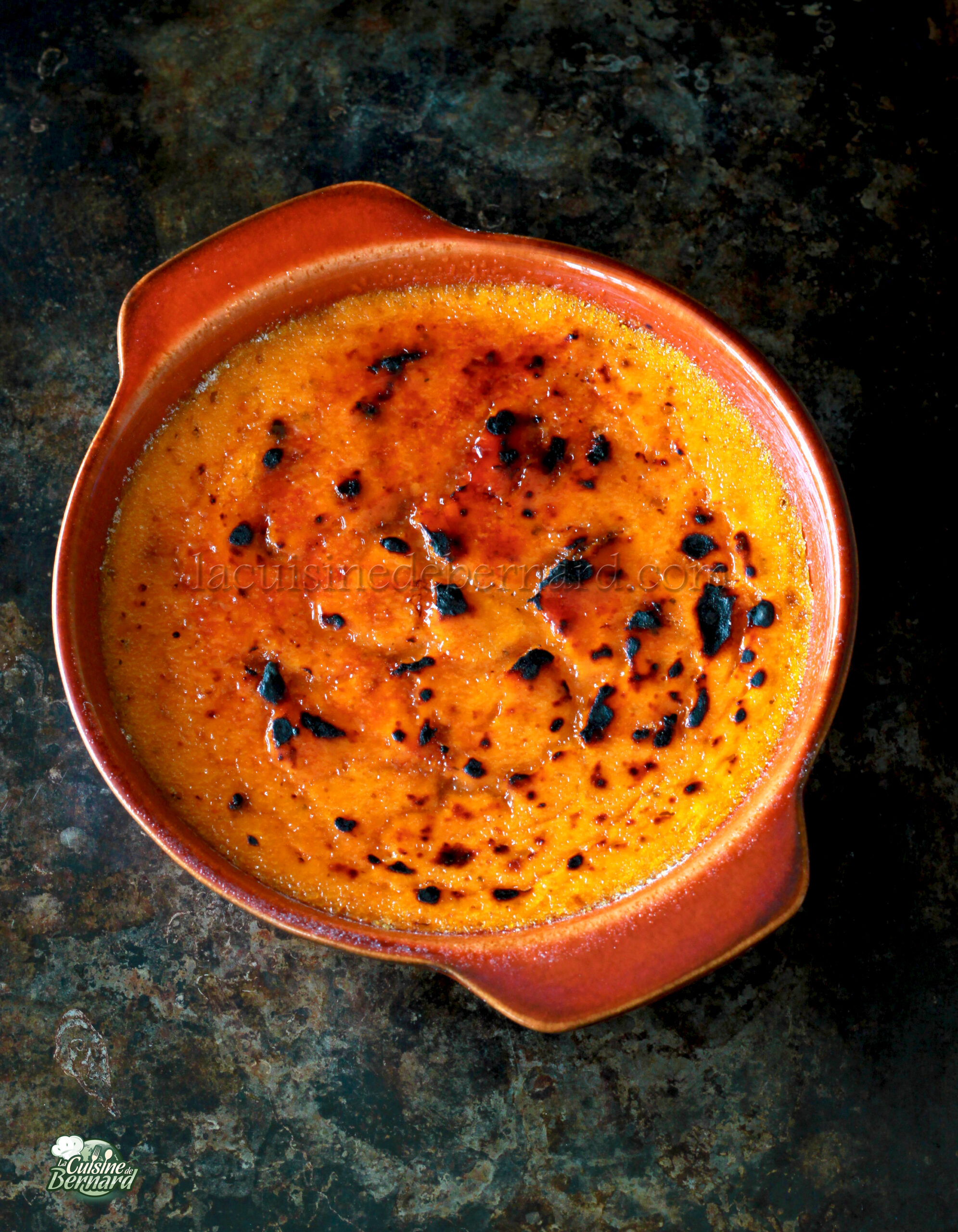 Crèmes brûlées salées au potimarron et chorizo